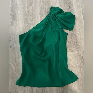 The Limited One Shoulder Green Top